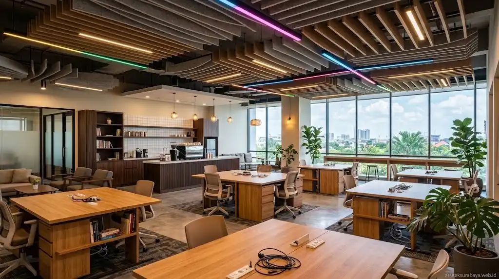 Desain Interior Co-Working Space Surabaya Timur