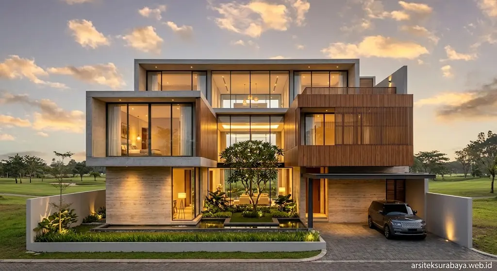 Jasa Arsitek Desain Rumah Minimalis Modern Bukit Darmo Golf Surabaya