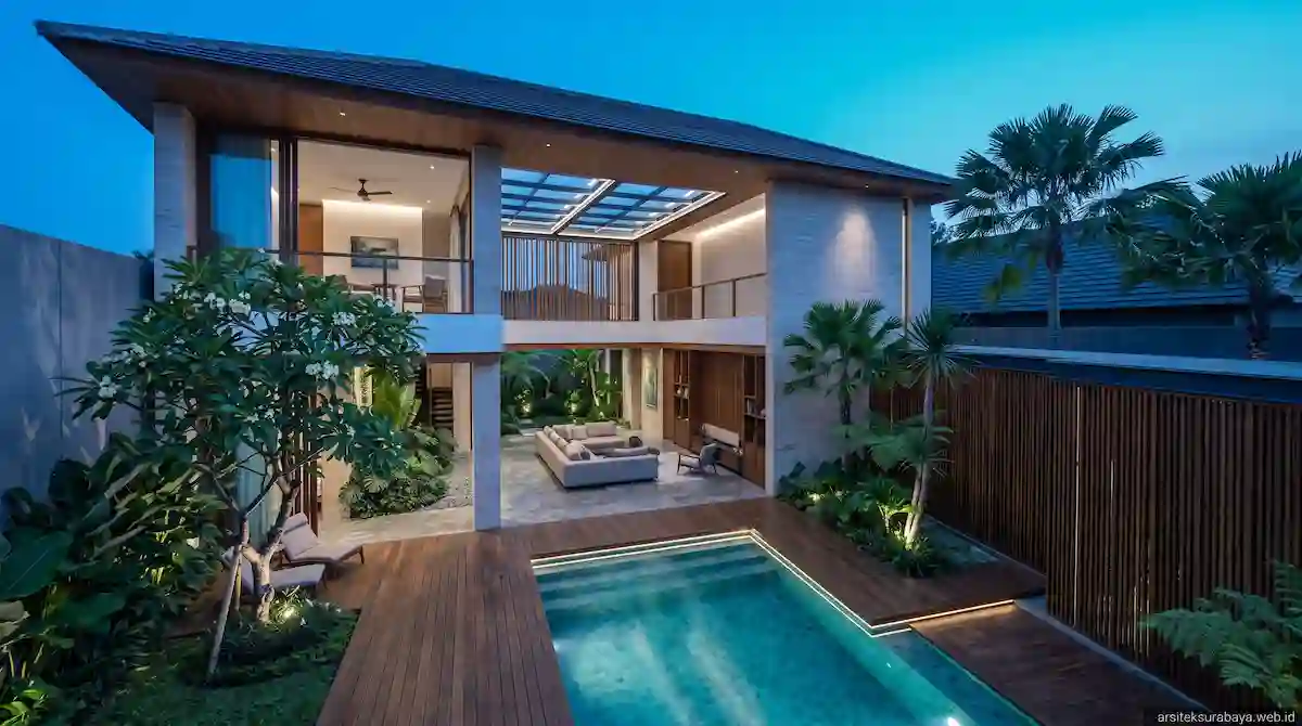 Jasa Arsitek Desain Rumah Tropis Mewah Surabaya Berkonsep Resort Living