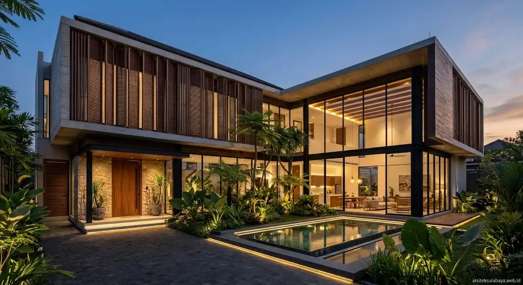 Jasa Arsitek Rumah Tropis Modern Surabaya Barat