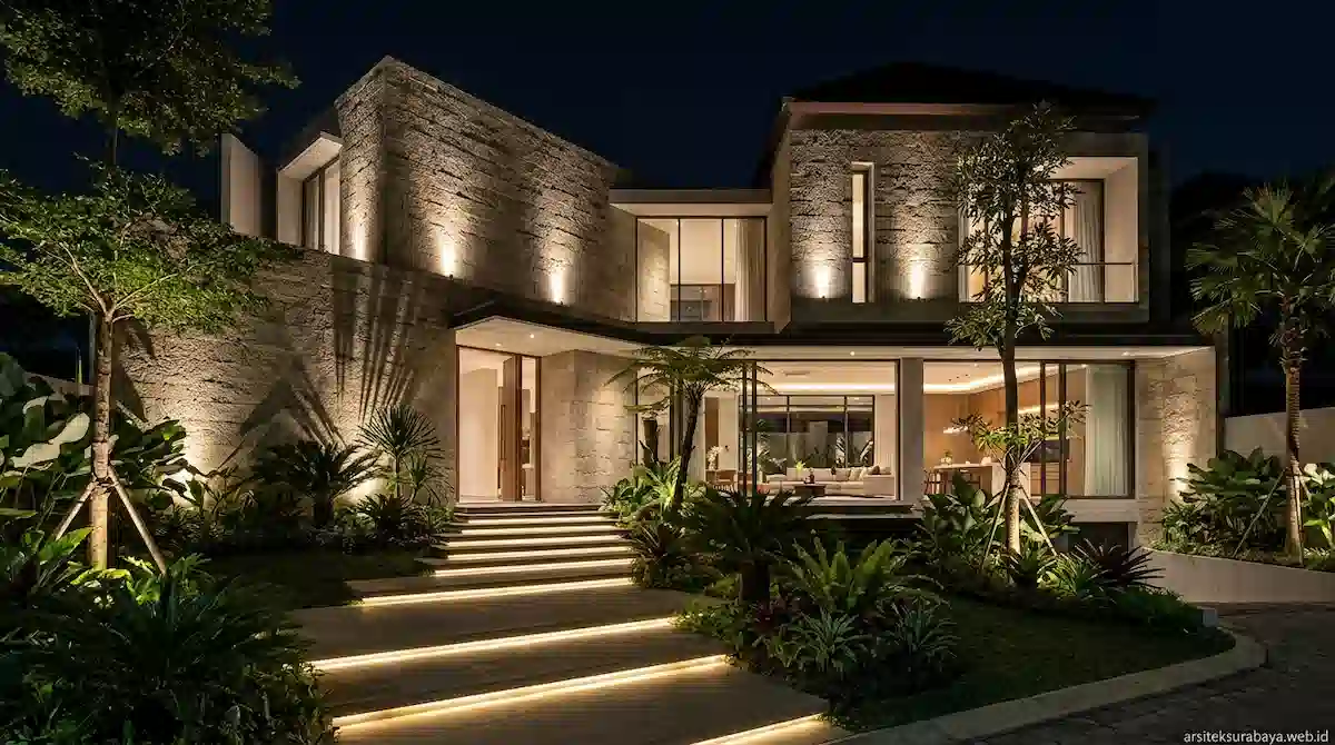 Panduan Desain Pencahayaan Fasad & Landscape Rumah di Surabaya