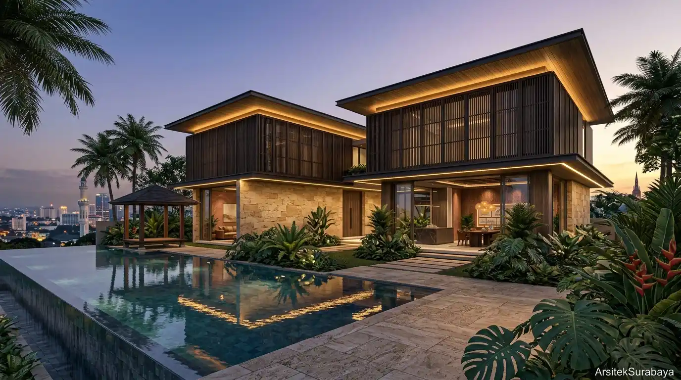 Studio Arsitek Surabaya - Fasad Modern Tropis